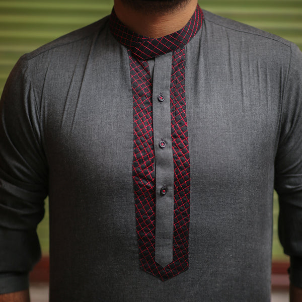 Dark Gray Kurta