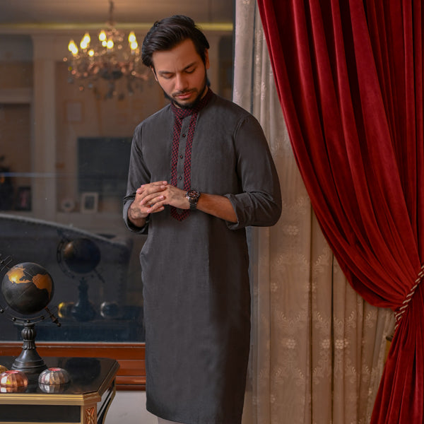 Dark Gray Kurta