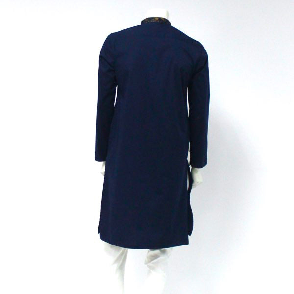 Navy Blue & Gold Kurta